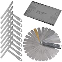 YANSHON 11pcs Galga de Acero de 32 Cuchillas Calibres de Grosor Métrica e Imperial x1- Undertring Fretboard Guitar…